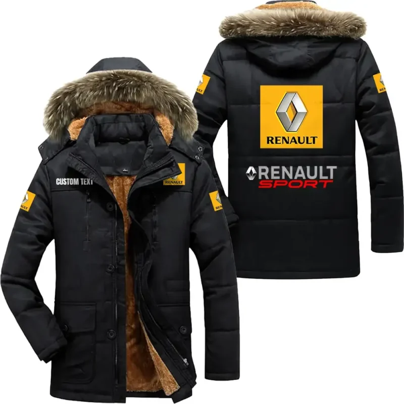 Auto Parka hoodie, Coat with Hood Exclusive Logo For Car Motorcycles Lovers CAR7002082197 - Black