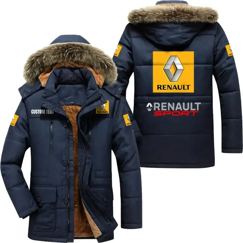 Auto Parka hoodie, Coat with Hood Exclusive Logo For Car Motorcycles Lovers CAR7002082197 - Navy