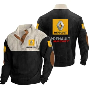 Auto Men's Stand Up Collar Base Shirt, Collar Hoodie Exclusive Logo For Car Motorcycles Fans CAR20012158 - Black