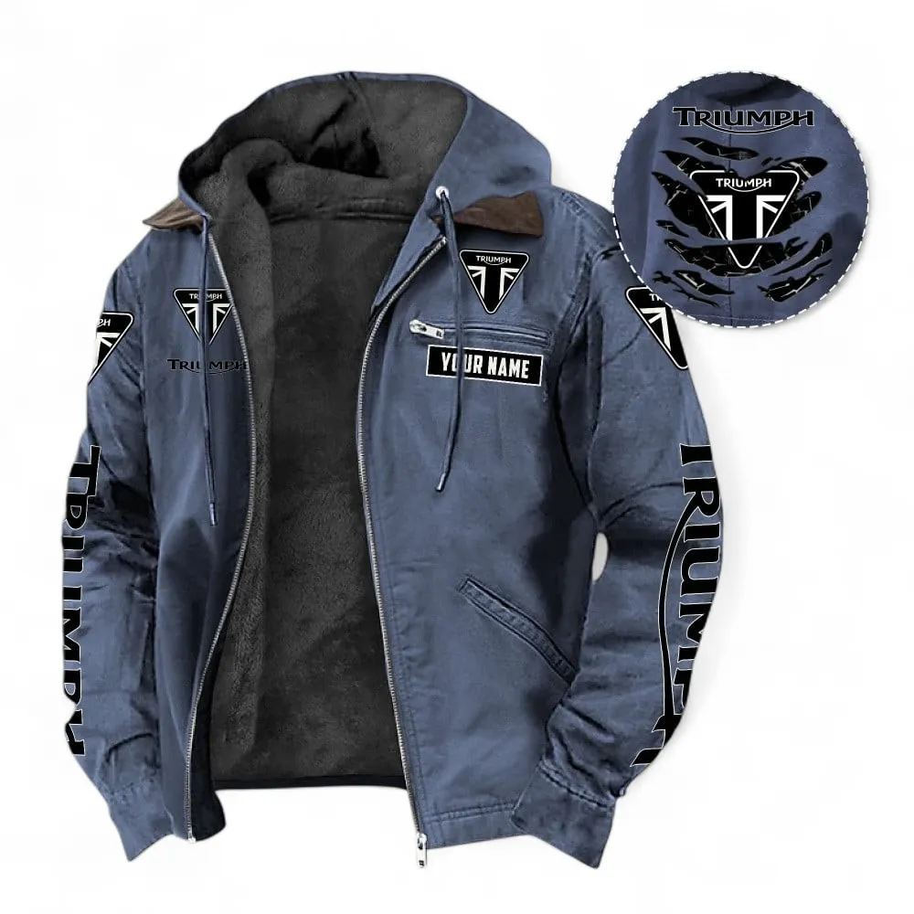 Retro Motorbikes Fans Gift Hooded And Flannel Hoodie, Jacket Exclusive Logo For Car Owners, Custom Name CAR391072125715-Navy Blue