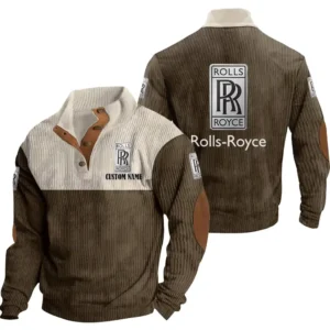 Timeless Car Men's Stand Up Collar Base Shirt, Collar Hoodie Exclusive Logo For Car Motorcycles Fans CAR20012159 - Brown