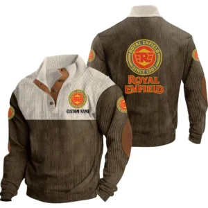 Car Men's Stand Up Collar Base Shirt, Collar Hoodie Exclusive Logo For Car Motorcycles Fans CAR20012163 - Brown