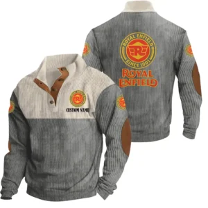 Car Men's Stand Up Collar Base Shirt, Collar Hoodie Exclusive Logo For Car Motorcycles Fans CAR20012163 - Grey