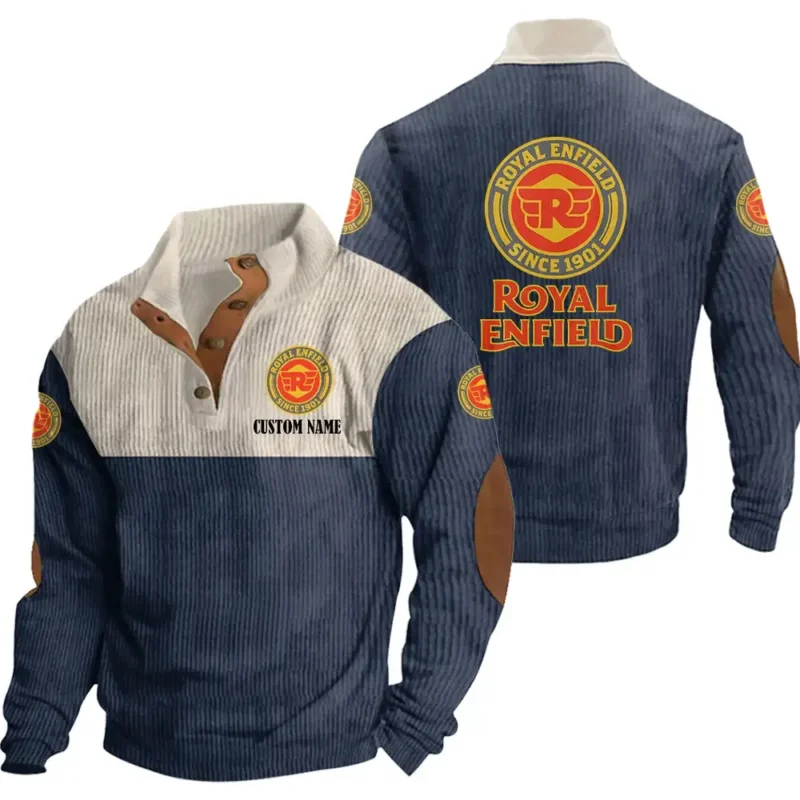 Car Men's Stand Up Collar Base Shirt, Collar Hoodie Exclusive Logo For Car Motorcycles Fans CAR20012163 - Navy Blue