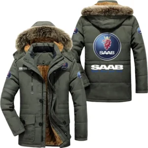 Retro car Parka hoodie, Coat with Hood Exclusive Logo For Car Motorcycles Lovers CAR7002082202 - Army Green