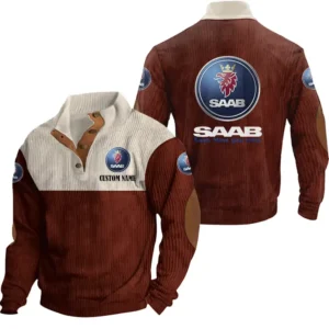 Retro car Men's Stand Up Collar Base Shirt, Collar Hoodie Exclusive Logo For Car Motorcycles Fans CAR20012161 - Red