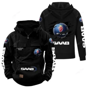 Retro car Hoodie Tactical Quarter Zip, Hoodie Exclusive Logo For Retro car Lovers - Black CAR122021425033-2