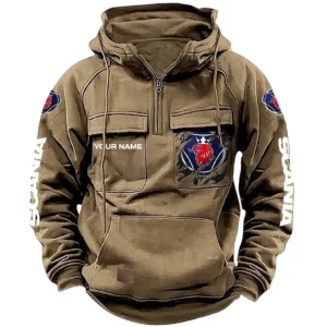Car Hoodie Tactical Quarter Zip, Hoodie Exclusive Logo For Car Lovers CAR164022425174 - Khaki