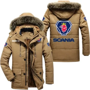 Car Parka hoodie, Coat with Hood Exclusive Logo For Car Motorcycles Lovers CAR7002082203 - Khaki