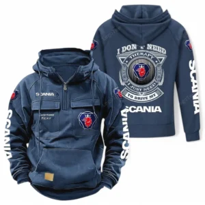 Car Hoodie Tactical Quarter Zip, Hoodie Exclusive Logo For Car Owners CAR106021525043 - Dark Blue