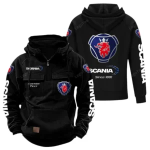 Car Hoodie Tactical Quarter Zip, Hoodie Exclusive Logo For Car Lovers - Black CAR96021425734-2