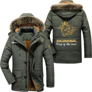 Car V8 Parka hoodie, Coat with Hood Exclusive Logo For Car Motorcycles Lovers CAR7002082204 - Army Green