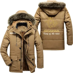 Car V8 Parka hoodie, Coat with Hood Exclusive Logo For Car Motorcycles Lovers CAR7002082204 - Khaki