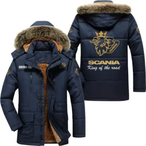 Car V8 Parka hoodie, Coat with Hood Exclusive Logo For Car Motorcycles Lovers CAR7002082204 - Navy