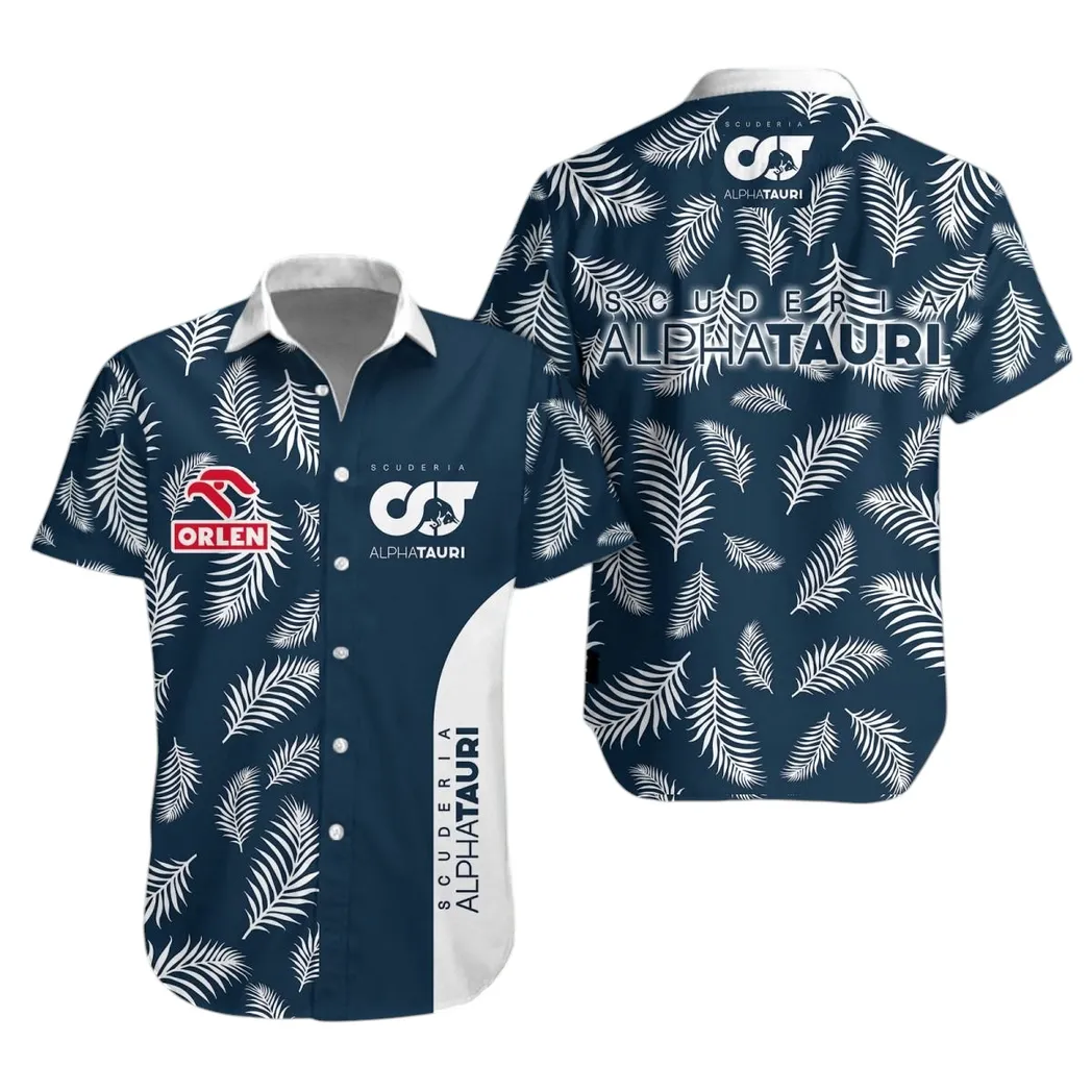 Scuderia Alpha Tauri Fans Gift Hawaiian Shirt, Button up Shirt Exclusive Logo Scuderia Alpha Tauri CAR40304082509