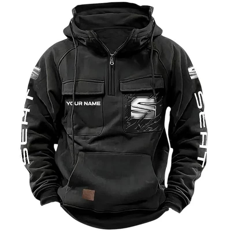 Classic Auto Hoodie Tactical Quarter Zip, Hoodie Exclusive Logo For Classic Auto Lovers CAR164022425169 - Black