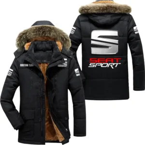 Classic Auto Parka hoodie, Coat with Hood Exclusive Logo For Car Motorcycles Lovers CAR7002082206 - Black