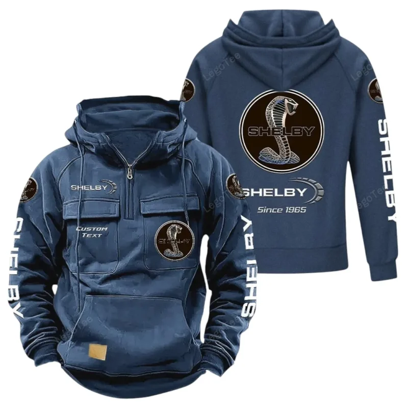 Auto American Hoodie Tactical Quarter Zip, Hoodie Exclusive Logo For Auto American Lovers - Dark Blue CAR96021425707-3