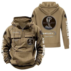 Auto American Hoodie Tactical Quarter Zip, Hoodie Exclusive Logo For Auto American Lovers - Khaki CAR96021425707-4