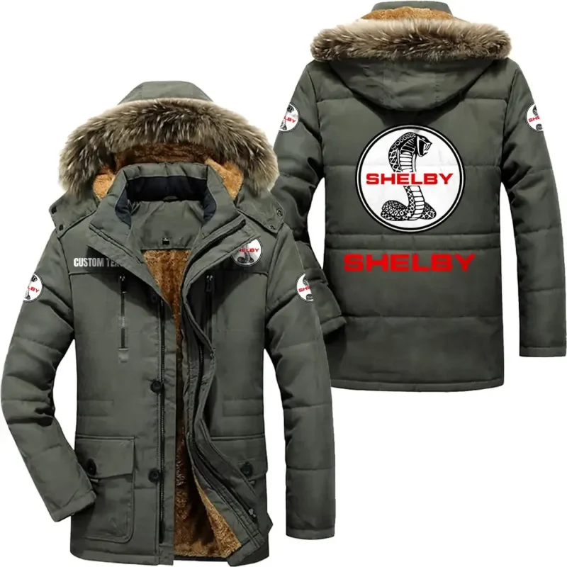 Auto Parka hoodie, Coat with Hood Exclusive Logo For Car Motorcycles Lovers CAR7002082212 - Army Green