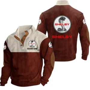 Auto Men's Stand Up Collar Base Shirt, Collar Hoodie Exclusive Logo For Car Motorcycles Fans CAR20012168 - Red