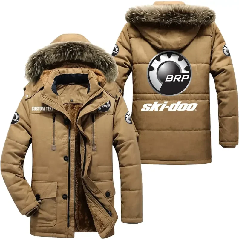 Snowmobile Parka hoodie, Coat with Hood Exclusive Logo For Car Motorcycles Lovers CAR7002082209 - Khaki