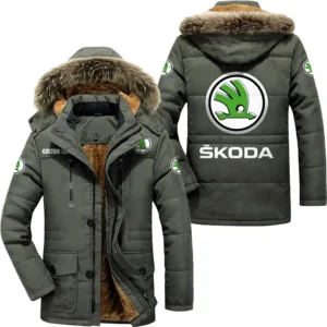 Auto Parka hoodie, Coat with Hood Exclusive Logo For Car Motorcycles Lovers CAR7002082208 - Army Green