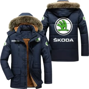 Auto Parka hoodie, Coat with Hood Exclusive Logo For Car Motorcycles Lovers CAR7002082208 - Navy