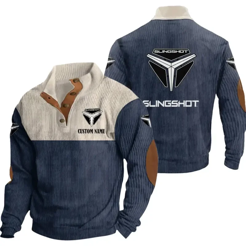 Auto Men's Stand Up Collar Base Shirt, Collar Hoodie Exclusive Logo For Car Motorcycles Fans CAR20012171 - Navy Blue