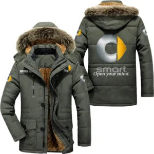 Auto Parka hoodie, Coat with Hood Exclusive Logo For Car Motorcycles Lovers CAR7002082210 - Army Green