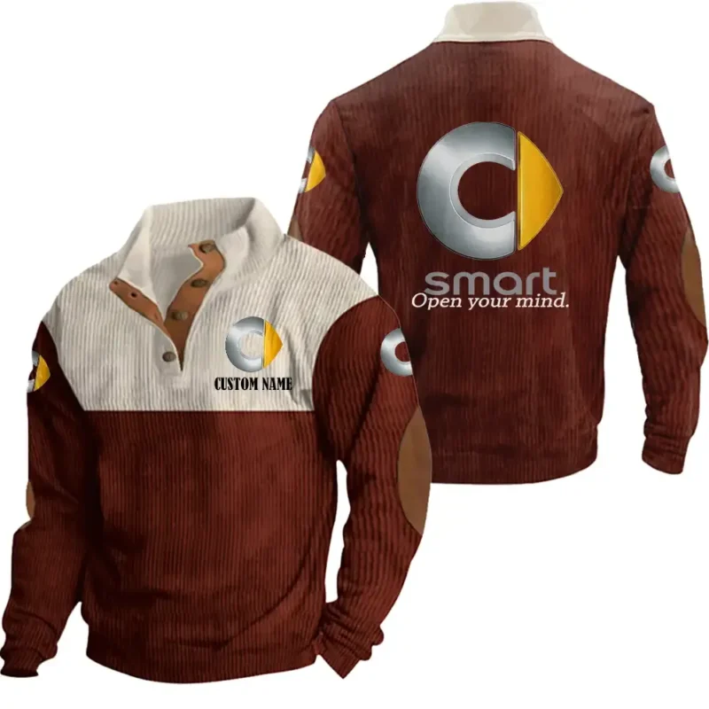 Auto Men's Stand Up Collar Base Shirt, Collar Hoodie Exclusive Logo For Car Motorcycles Fans CAR20012172 - Red