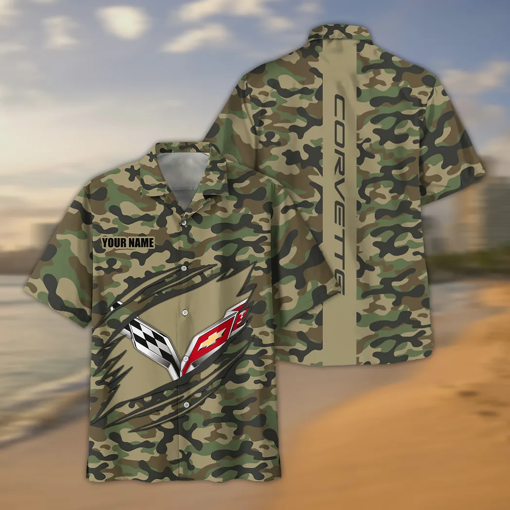 Speed Vintage Car Lovers Gift Hawaiian Shirt, Button up Shirt Camo Style For Car Owners, Custom Name CAR210040825695