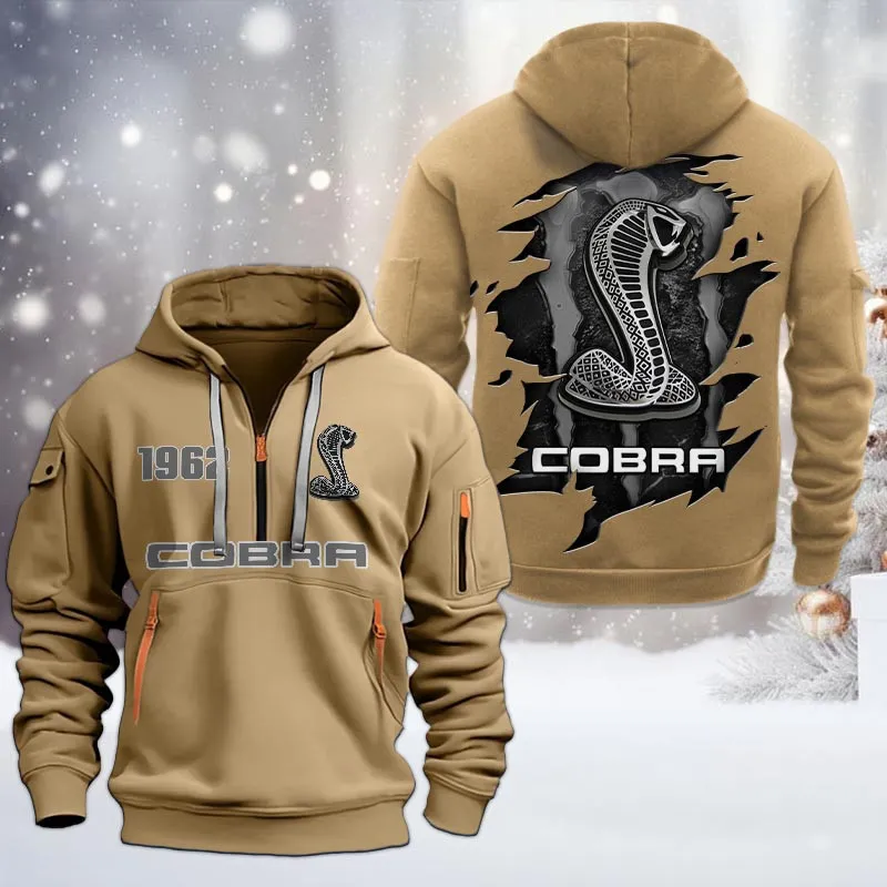 Sport Car Lovers Gift Hoodie Half Zipper, Hoodie All Over Print Gift For Car Owners CAR198032767 - Khaki