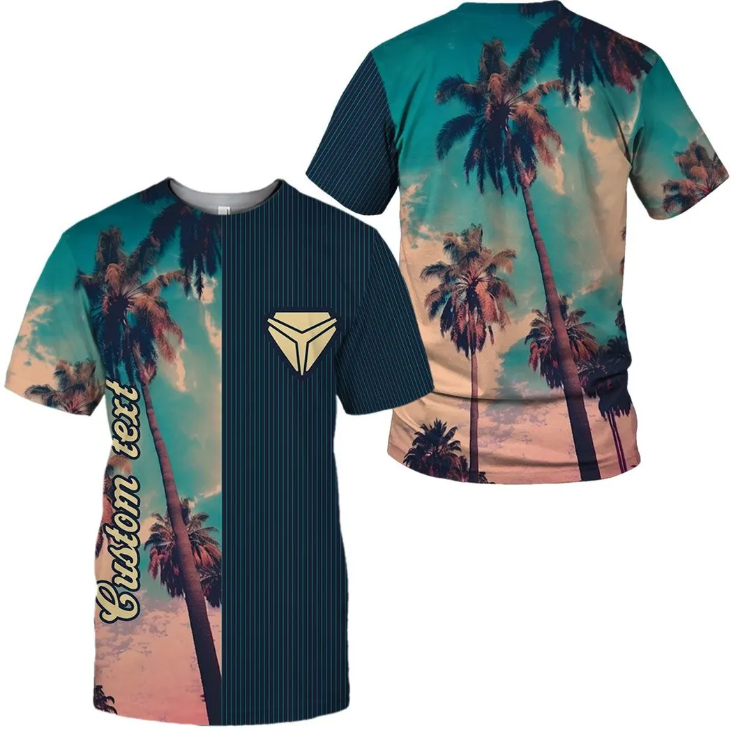 Sporty Auto Fans Gift T-Shirt, Shirt Vintage Palm Style For Car Owners, Custom Name CAR431041625414
