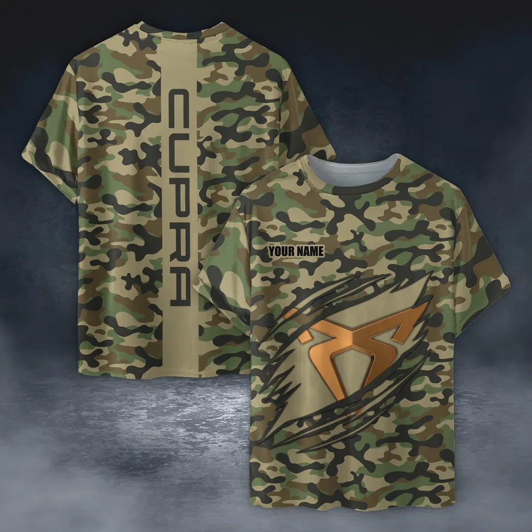 Sporty Car Fans Gift T-Shirt, Shirt Camo Style For Car Owners, Custom Name CAR210040825696