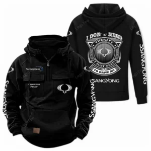 Motors Hoodie Tactical Quarter Zip, Hoodie Exclusive Logo For Car Owners CAR106021525074 - Black