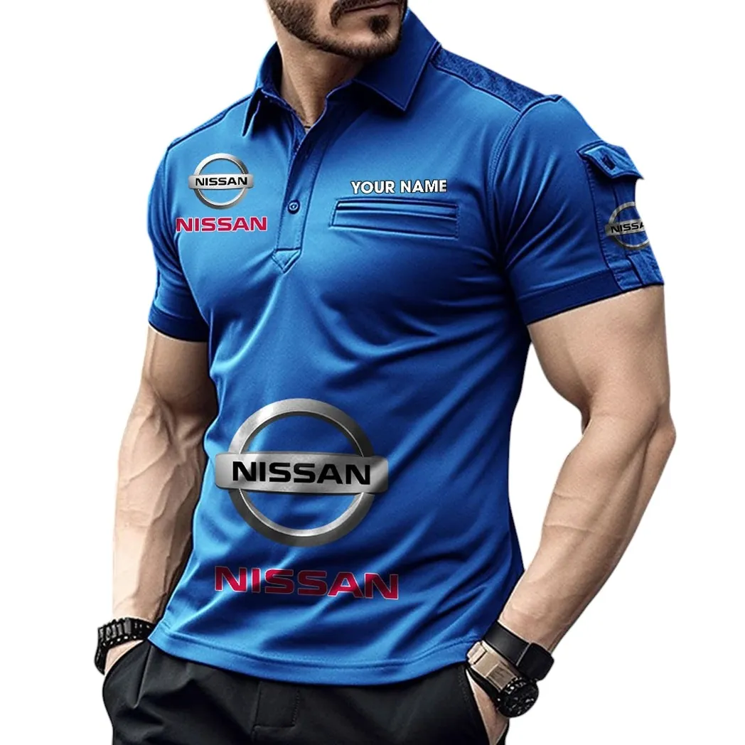Street Racer Auto Fans Gift Pocket Polo Shirt, Polo Shirt Exclusive Logo For Street Racer Auto Fan, Custom Name CAR450051325401 - Blue