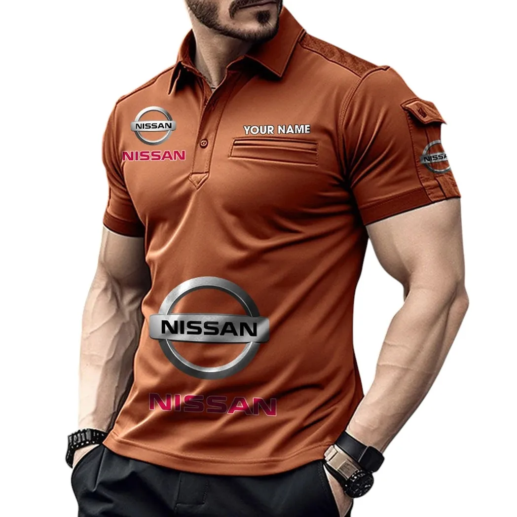 Street Racer Auto Fans Gift Pocket Polo Shirt, Polo Shirt Exclusive Logo For Street Racer Auto Fan, Custom Name CAR450051325401 - Orange