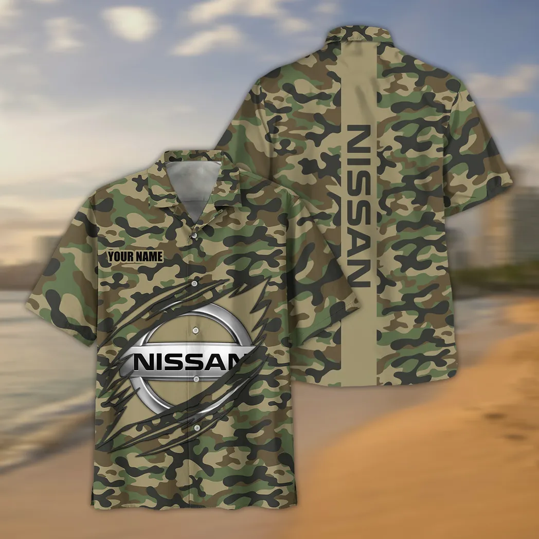 Street Racer Auto Lovers Gift Hawaiian Shirt, Button up Shirt Camo Style For Car Owners, Custom Name CAR210040825724