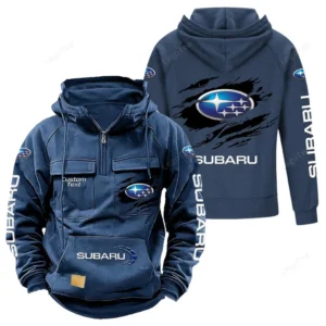 Auto Hoodie Tactical Quarter Zip, Hoodie Exclusive Logo For Auto Lovers - Dark Blue CAR122021425020-3