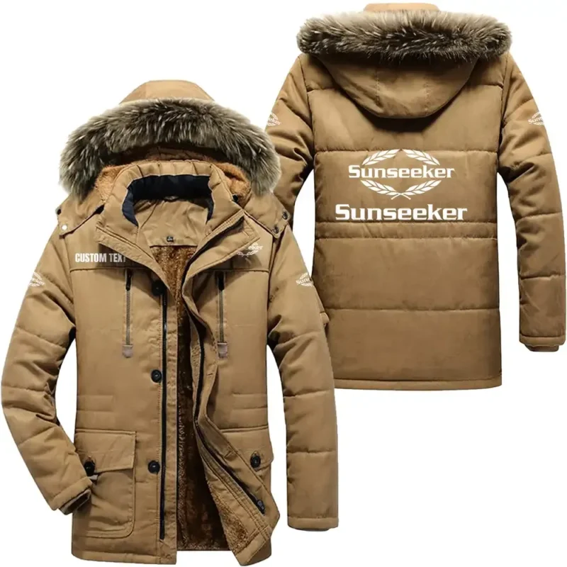 Boat Parka hoodie, Coat with Hood Exclusive Logo For Car Motorcycles Lovers CAR7002082214 - Khaki