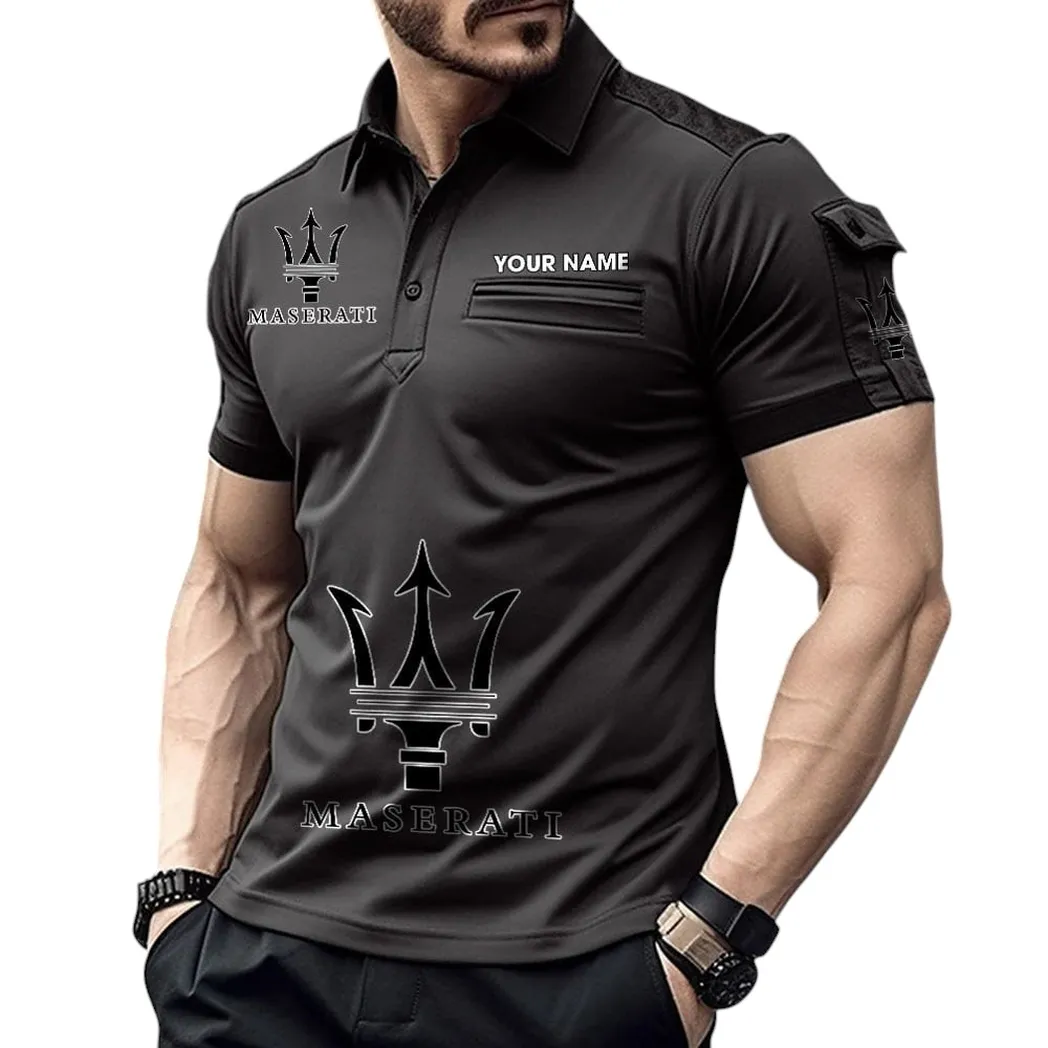 Supercar Fans Gift Pocket Polo Shirt, Polo Shirt Exclusive Logo For Supercar Fan, Custom Name CAR450051325375 - Black