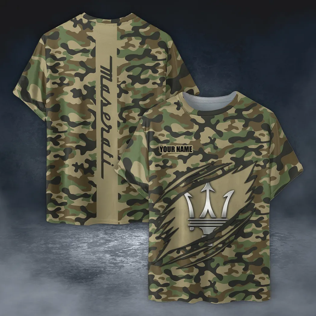 Supercar Fans Gift T-Shirt, Shirt Camo Style For Car Owners, Custom Name CAR210040825719