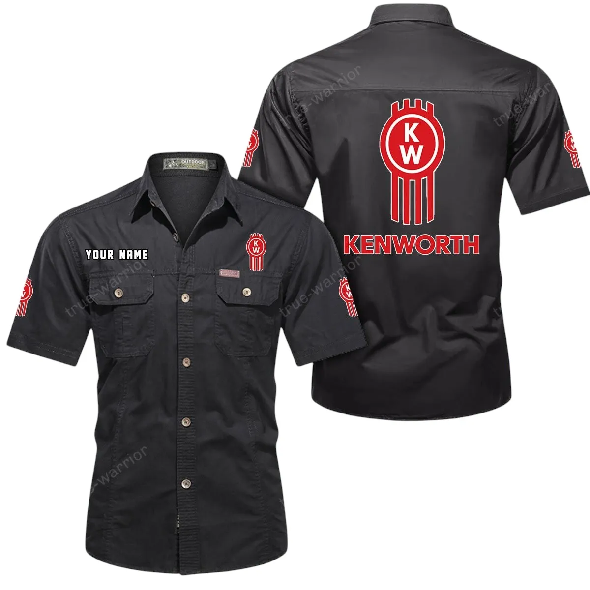 Supertruck Lovers Gift Short Sleeved Shirt, Button Up Shirt Exclusive Logo For Car Owners CAR444052625879 - Black