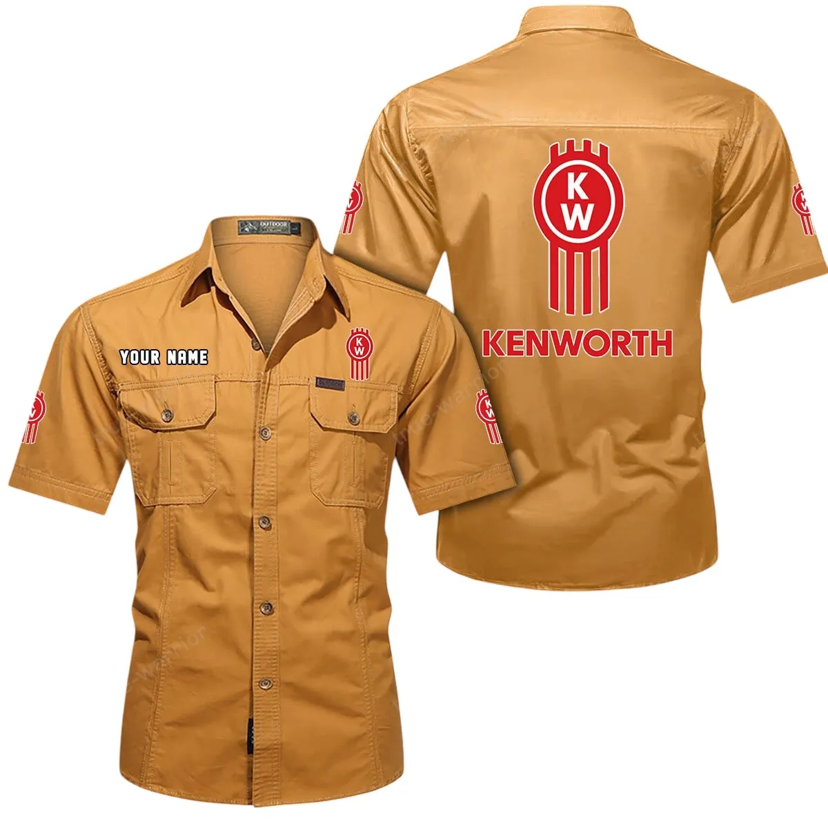 Supertruck Lovers Gift Short Sleeved Shirt, Button Up Shirt Exclusive Logo For Car Owners CAR444052625879 - Turmeric