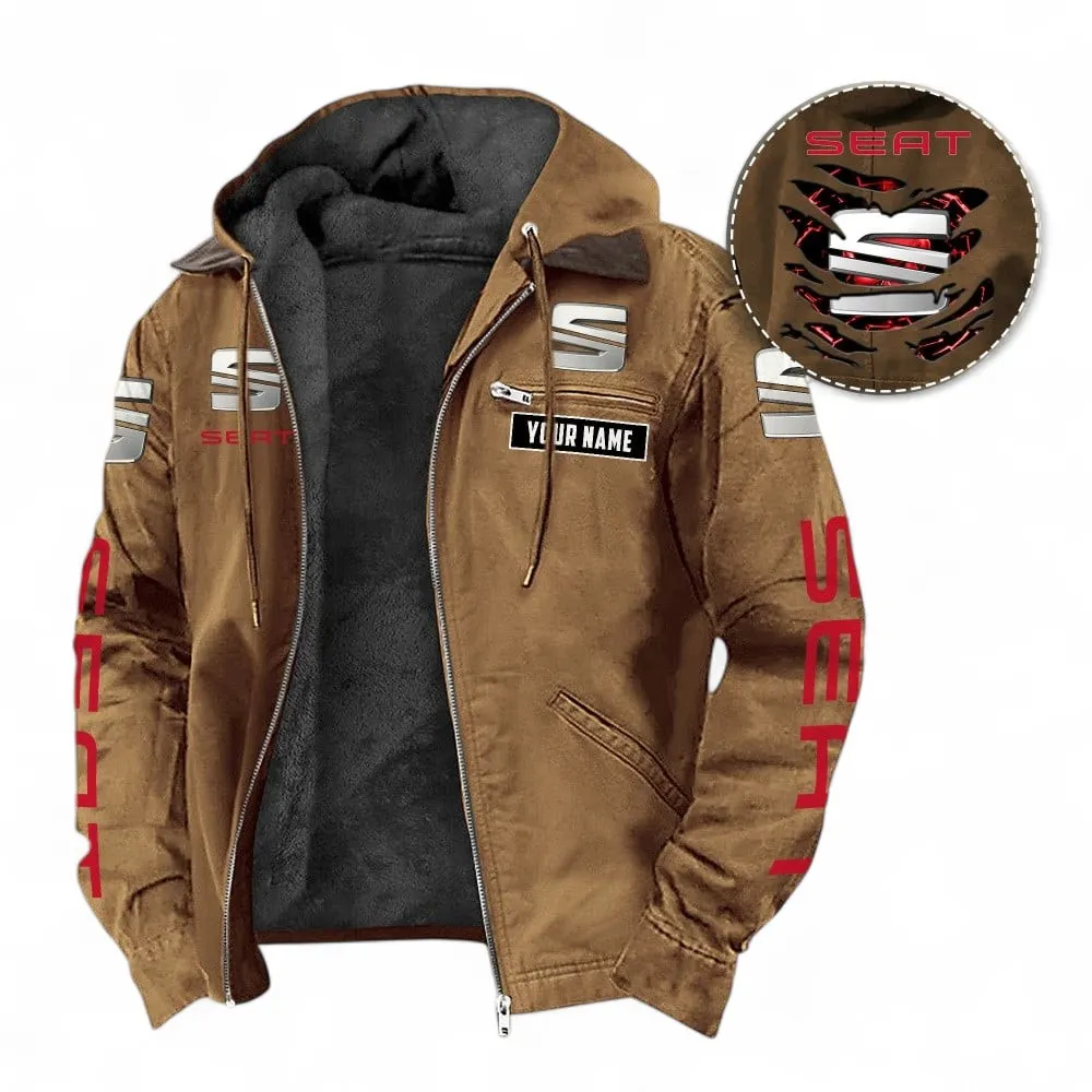 SUV Fans Gift Hooded And Flannel Hoodie, Jacket Exclusive Logo For Car Lovers, Custom Name CAR391072125718-Camel