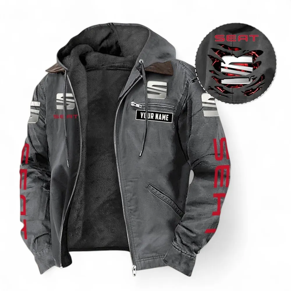 SUV Fans Gift Hooded And Flannel Hoodie, Jacket Exclusive Logo For Car Lovers, Custom Name CAR391072125718-Gray