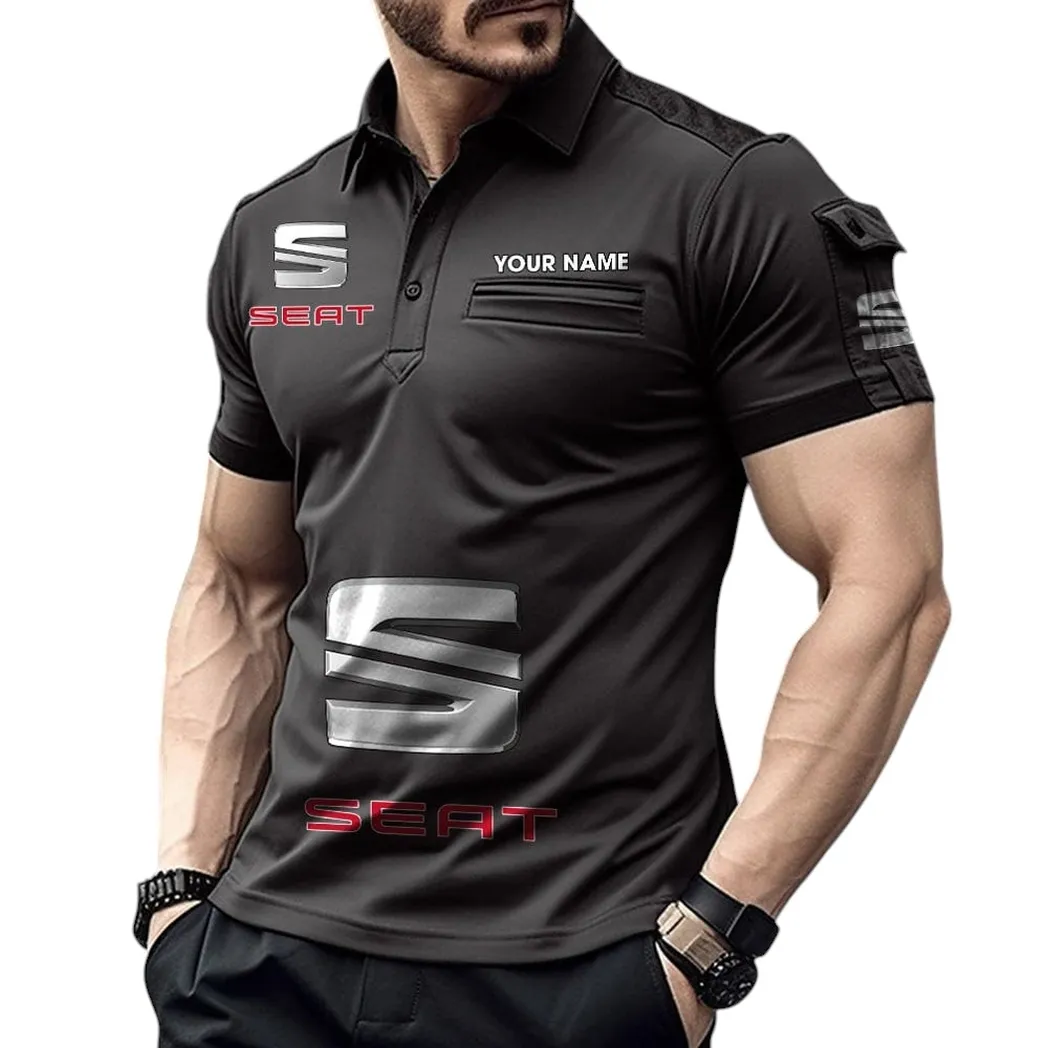 SUV Fans Gift Pocket Polo Shirt, Polo Shirt Exclusive Logo For SUV Fan, Custom Name CAR450051325391 - Black