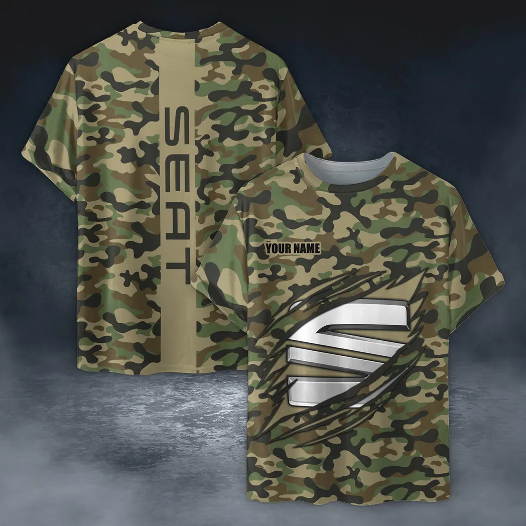 SUV Fans Gift T-Shirt, Shirt Camo Style For Car Owners, Custom Name CAR210040825734
