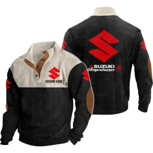 Classic Car Men's Stand Up Collar Base Shirt, Collar Hoodie Exclusive Logo For Car Motorcycles Fans CAR20012174 - Black
